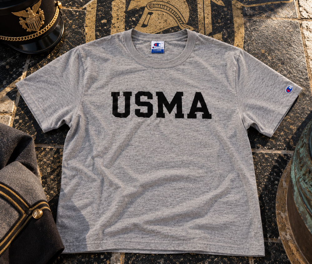 USMA West Point Military Academy Champion T Shirt Sz. XL Gray Vintage 90s USA